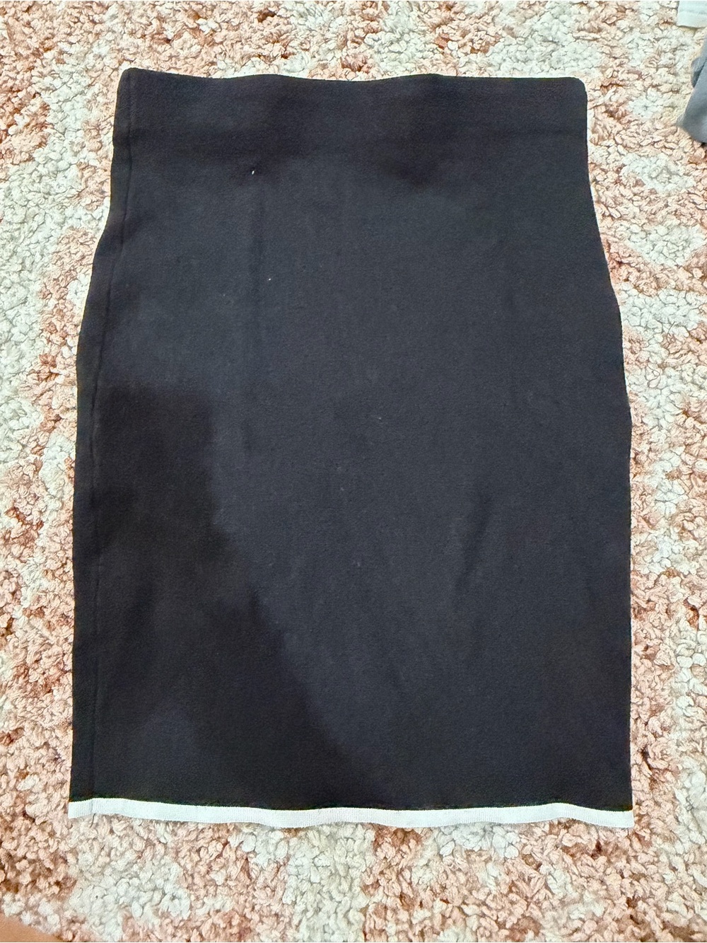 Express Black Pencil Skirt with Light Contrast Hem